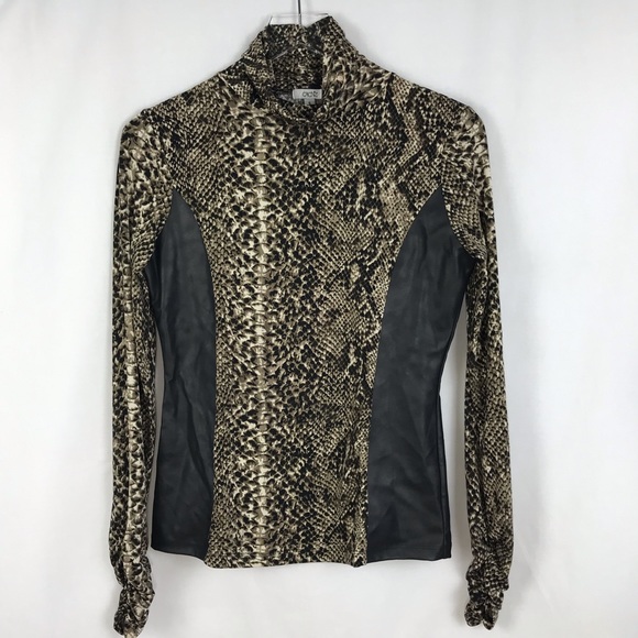 Cache Tops - Cache Top Black and Tan Top EUC SZ S
